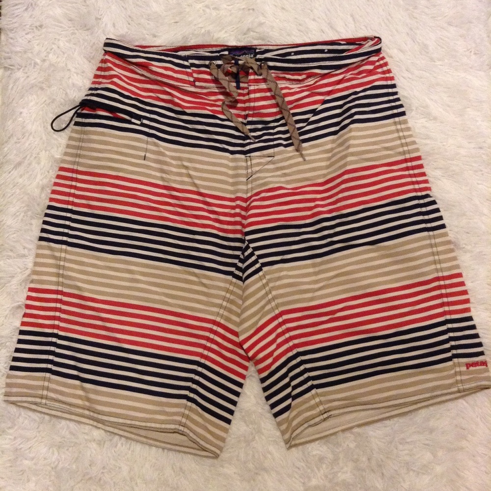Patagonia Striped Wavefarer Board Shorts